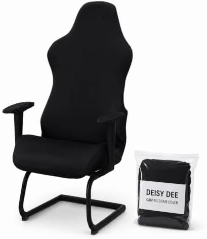Deisy Dee Gaming Chair Cover, 4-Piece Stretch Computer Chair Slipcover with Armrest Cover, Universal Polyester Spandex Washable Chair Protector for Racing Office Reclining Chair