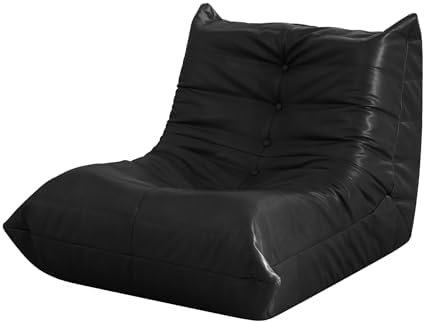 Hobestluk Bean Bag Chair for Teens Large Beanbag Couch with Leather Fabric