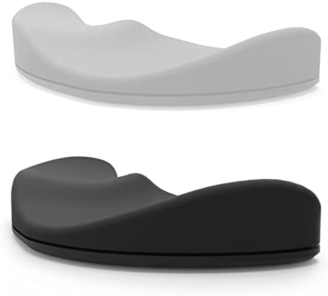 2PCS Ergonomic Mouse Wrist Rest Support, Palm Rest Pad Gliding Wrist Pad that Moves with Mouse, Wrist Pain Relief & Release Pressure on Hands for Office Work, Gaming, Coding (Black, Gray)