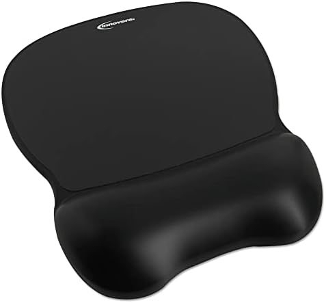 Innovera Gel Mouse Pad with Wrist Rest, Nonskid Base, 9 X 7.5 - Inches Black (51450)