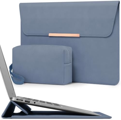 HYZUO 15 Inch Laptop Sleeve Case Bag with Stand Feature, Haze Blue