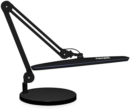 Neatfi 2200LM 24W LED Desk Lamp w/Base, Non-CCT 23-Inch Wide Head (Black)