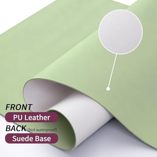 Bloss Extra Large Desk Mat 55" x 24", Waterproof Student Study Desk Mat, PU Leather Computer Writing Desk Pad, Non-Slip Dressing Table Cover Protector for Home Office and Decor - Beige