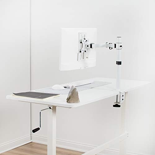 VIVO Height Adjustable VESA Adapter for Single 13 to 27 inch Monitor, Accessory Bracket Kit for Individual Screen, White, STAND-VAD3W