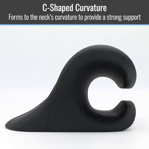 HealthSmart Neck & Shoulder Traction Device, Neck & Shoulder Relaxer, Magnetic Therapy, Cervical Spine Alignment and TMJ Relief, Neck Pain Relief, Black (Pack of 2)