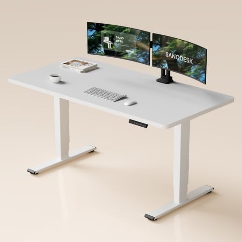SANODESK Dual Motor Standing Desk 220lbs Height Adjustable Desk