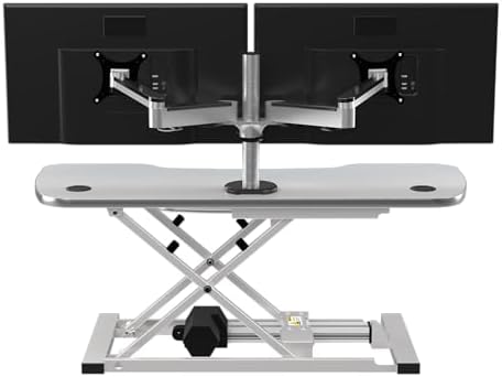 VERSADESK PowerPro Elite 40” x 24" – App Controlled Electric Standing Desk Converter w/USB Charging Port. Raises up to 20”. Fully Assembled – Includes LED Lights. Supports 80 lbs. – White