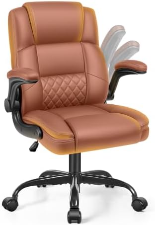 Office Desk Chair, Ergonomic Computer Chair with Flip-Up Arms