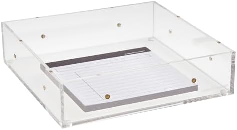 russell+hazel Large Acrylic Desk Drawer Organizer, Clear, 6"x6"