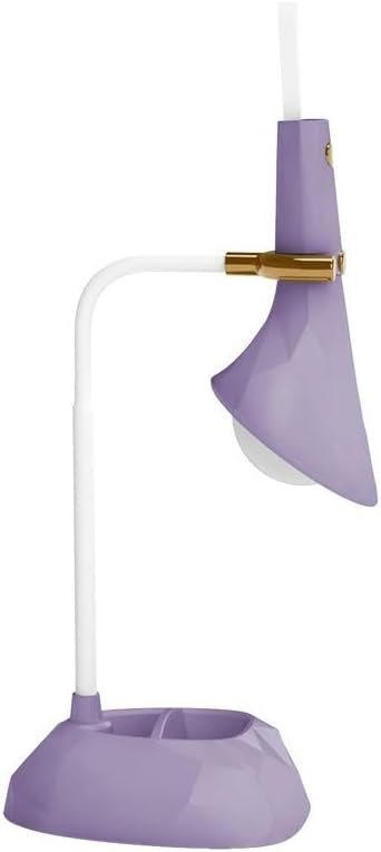 Portable Desk Lamp with Detachable Flashlight, 3 Color Temperature Modes, 1200mAh Battery, Stepless Dimming Brightness Memory - Ideal for Home Office Use (Purple)