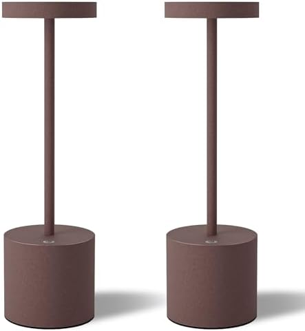 TBBGA LED Cordless Table Lamps Set of 2, 5000mAh Rechargeable Table Light