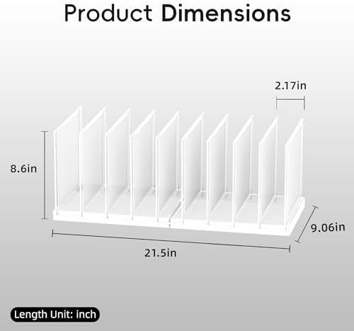 9-Section Desk File Organizer, Vertical File Holder, Mesh Desktop File Folder Metal File Organizer Stand for Office Home Classroom, White