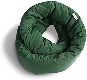 Huzi Infinity Pillow - Travel Neck Pillow - Versatile Soft 360 Support Scarf - Machine Washable - Home Travel Flight Road Trips Airplane Sleeping (Pine Green)