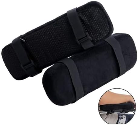 Black Single Office Chair Parts Arm Pad Memory Foam Armrest Cover Cushion Pad for Home Office Chair Comfortable Elbow Pillow