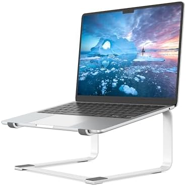 SOUNDANCE Laptop Stand for Desk, Metal Riser, Fits 12-17.3 Inch, White
