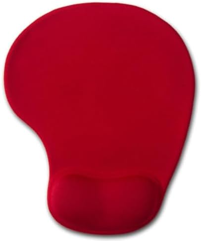 Office Mousepad with Gel Wrist Support - Ergonomic Gaming Desktop Mouse Pad Wrist Rest - Design Gamepad Mat Rubber Base for Laptop Computer -Silicone Non-Slip Special-Textured Surface (06Red)