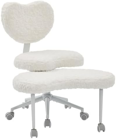Criss Cross Office Desk Chair with Swivel Footstool, 300lb Capacity