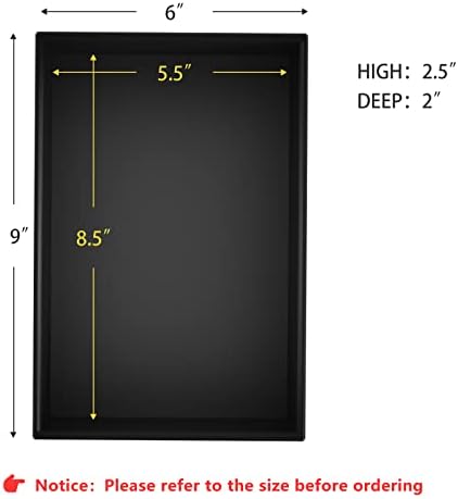 Black Bamboo Drawer Organizer - Silverware&Utensil Holder Organizer for Kitchen Drawers, Multi-Use Drawer Dividers Boxes for Bathroom Counter，Cabinet, Garage, Office Desk, Makeup, Jewelry (9"6"2.5")