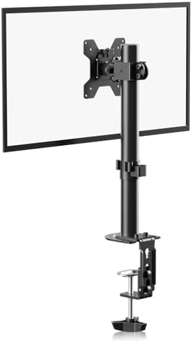Bracwiser Single Fully Adjustable Monitor Arm Stand Mount Fits One Screen 13-32 inch 22lbs for Monitor Computer Screen 13 15 17 19 20 22 23 24 26 27 30 32 inch VESA 75 100 (MD7401)
