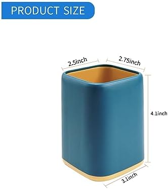 ZUFECY Desk Pen Holder, Desktop Organizer Storage Case Stationery Scandinavian Design for School, Home, Office (Blue)