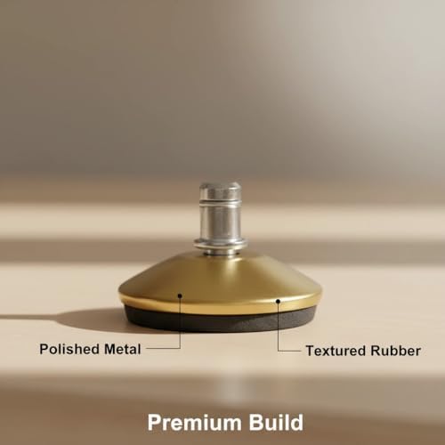 5pcs 2" Bell Glides Replacement Wheels for Office Chair - Adjustable Sliding Wheel Stopper, Fixed Office Chair Wheel(Gold)