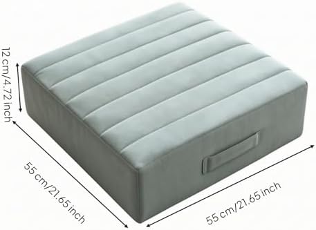 Thick Meditation Cushion Floor Pillow Seat Pad Tatami Mat with Texture and Deep Padding for Everyday Floor Use Suitable for Meditation Stretching Office Chair Home Relaxation 55x55x12cm