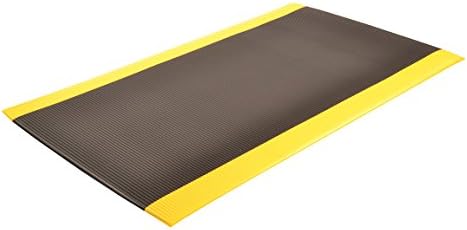 NoTrax 406 Razorback™ Ribbed Anti-Fatigue Mat, 2' X 3' Black/Yellow