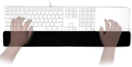 GRIFITI Slim Wrist Pad 24" x 4" x 0.375" Inch Extra Long Soft Profile Keyboard & Mousepad Wrists Rest for 1/4 Inch Thick Keyboard with Trackpad or Mouse Ergonomic Support
