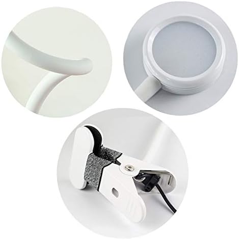 Office Table Lamp Adjustable Eye Protection Reading Table Light, Led Clip Desk Light, USB Connection, Reading Light and Eye Protection Table Lamp for Bedside, Office, Bedroom (White)