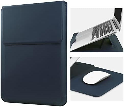 HoYiXi 15 16 Inch Laptop Sleeve Case Leather Bag for MacBook Pro 16 2021 & 2019/ASUS Vivobook 15/Huawei MateBook D15/HP 15.6" PC/MacBook Pro 15/Surface Laptop 3/Dell Inspiron 15/IdeaPad, Navy