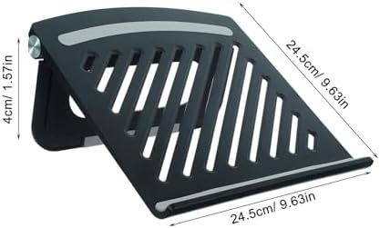Beavorty Foldable Ventilated Laptop Riser Stand for Desk, Adjustable Height Computer Stand with Stable Base for Overheating Prevention, Portable Multi-Angle Holder for Office and Gaming Use