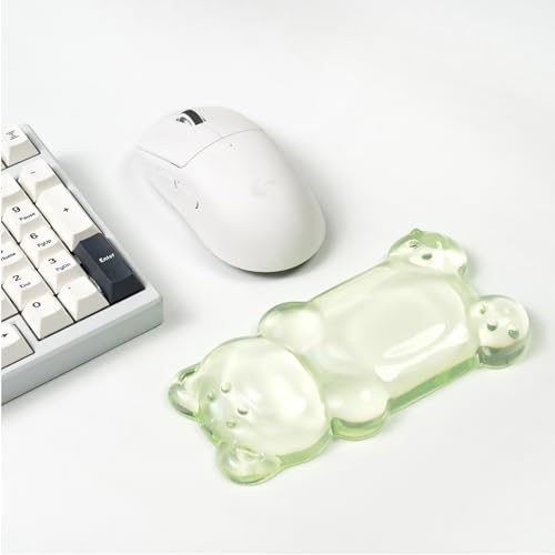Ergonomic Gel Mouse Wrist Rest –Green Clear Cute Bear Mouse Wrist Rest