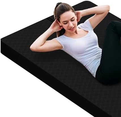nuveti Large Exercise Mat - 15mm/20mm/30mm Thick Yoga Mat | Workout Mat for Fitness, Yoga, Pilates, Stretching & Floor Exercises for Women & Men with Free Carrying Bag