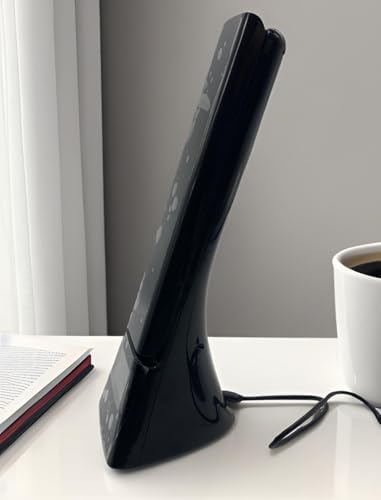 Eye-Care Desk lamp with Smartphone Charging Function, can be Used as a Cell Phone Holder, Touch Switch, with Electronic Clock and Alarm Clock, Three Soft Light, with USB Charging Cable