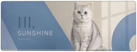 Cute Cat Gaming Mouse Pad Mouse Pads for Desk 11.8x31.5 in Cobalt Blue