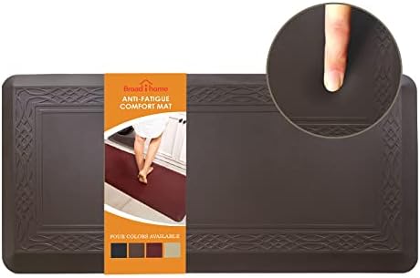 20x 42 Inch Extra Support Anti Fatigue Comfort Kitchen Mat, Waterproof Long Kitchen Runner, Non-Slip Standing Desk Mat, Commercial Pads for Offices, Home, Garages (Bordeaux Coffee, 20'' x 42'')