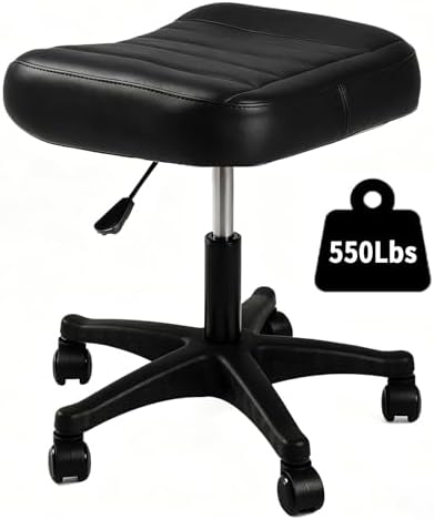 Ergonomic Adjustable Under Desk Footrest,Ottoman with Wheels