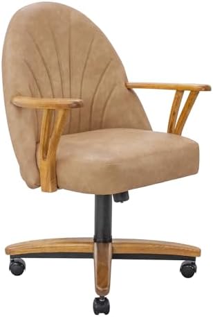 Chromcraft Bailey PU Leather Swivel-Tilt Caster Chair -Chestnut-Nude-1pc