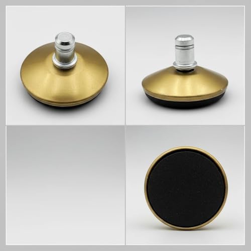 5pcs 2" Bell Glides Replacement Wheels for Office Chair - Adjustable Sliding Wheel Stopper, Fixed Office Chair Wheel(Gold)