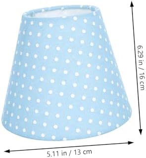 Creative Blue Polka Dot Cloth Lampshade Cover Bottom Bracket Soft Light Filter Home Decor Accessory for Bedside Floor Wall Lamps