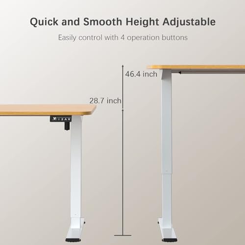 Furmax 63 Inches Electric Height Adjustable Standing Desk Home Office Desk