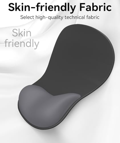 eulps Mouse Pad with Gel Wrist Rest, Ergonomic Comfortable Computer Wrist Support for Laptop, Pain Relief Mousepad with Non-Slip PU Base for Office & Home (Black)
