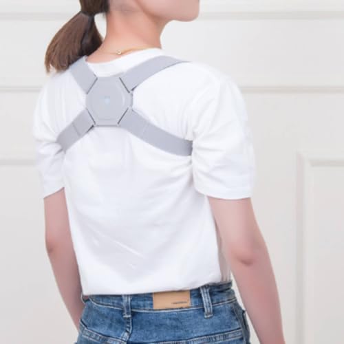 predolo Posture Correction Strap Posture with Adjustable Bands Breathable Back Brace with Straps for Office Workers, Desk Work, 9.7 8.2 2 Cm, style to 1
