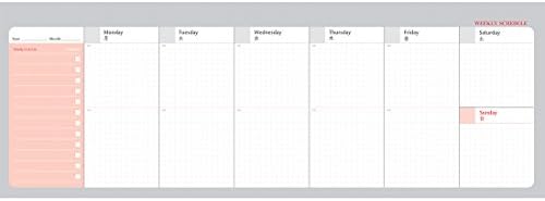 PAPERIAN Brilliant 2021 Weekly Planner - Wirebound Undated Gray Desk Planner (12 X 4.4 inches)