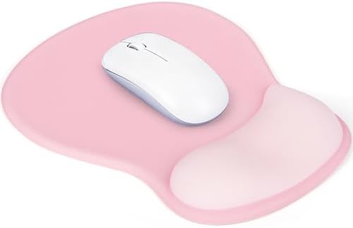 Ergonomic Mouse Pad with Wrist Rest, Mousepad with Memory Foam Support for Pain Relief, Non-Slip Base for Computer, Laptop, Office & Home, 10.2 x 7.5 in
