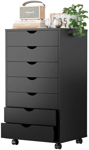 DUMOS 7 Drawer File Cabinet with Wheels, Vertical Office Storage Cabinet