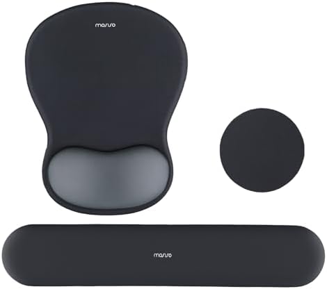 MOSISO Wrist Rest Support for Mouse Pad&Keyboard Set, Slate Gray