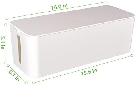 Cable Management Box, Large Cord Organizer Box to Hide Power Strip