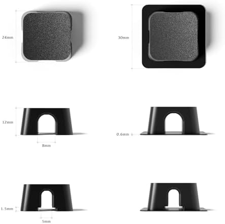 Magnetic Cable Organizer – Desktop Multipurpose Cord Keeper & Cable Management Clip for Home & Office (Black Block 20Pcs)