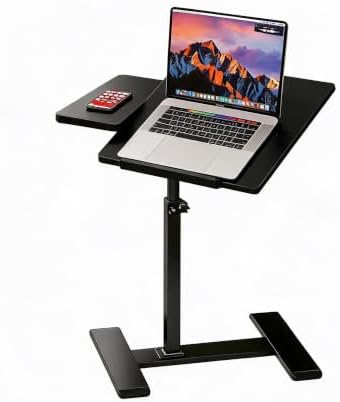 Rolling Adjustable Laptop Desk, Sit Stand Desk with Wheels